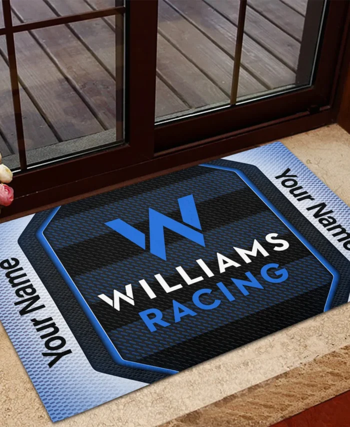 Custom Name Williams F1 Rubber Base Doormat - All Over Print BLF1139A4WIL