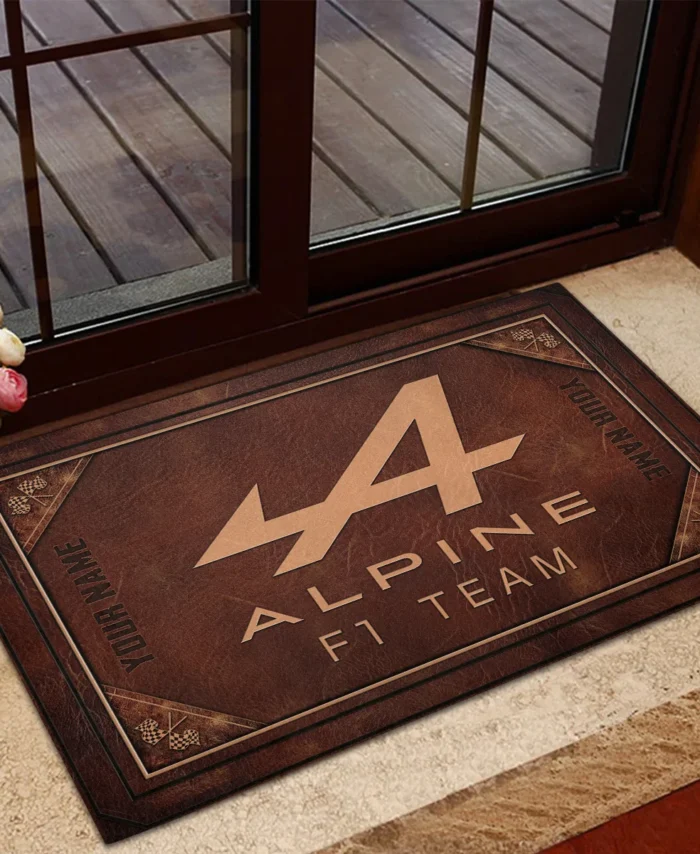 Custom Your Name Alpine F1 Rubber Base Doormat - All Over Print BLF1139A9ALP