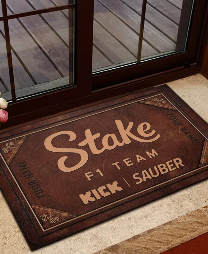 Custom Your Name Kick Sauber F1 Rubber Base Doormat - All Over Print BLF1139A9KS