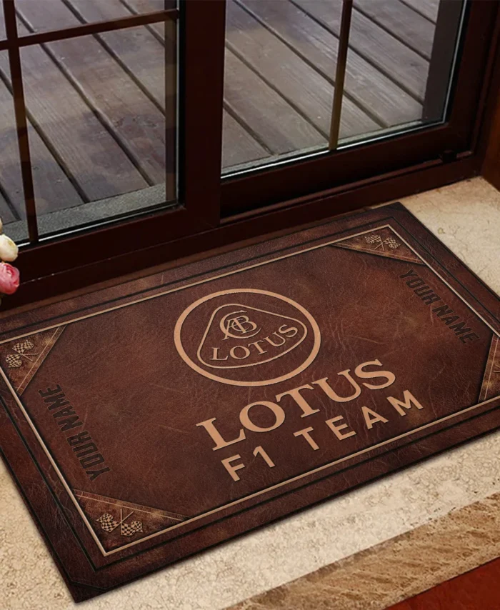 Custom Your Name Lotus F1 Rubber Base Doormat - All Over Print BLF1139A9LT