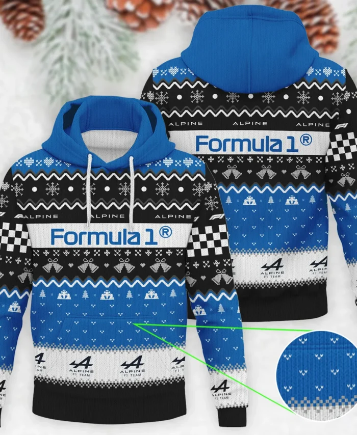 Exclusive Xmas Alpine Formula 1 - Knitted Hoodie BLVAF12209250A12ALP