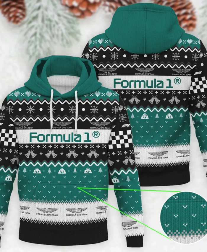 Exclusive Xmas Aston Martin Formula 1 - Knitted Hoodie BLVAF12209250A12AM