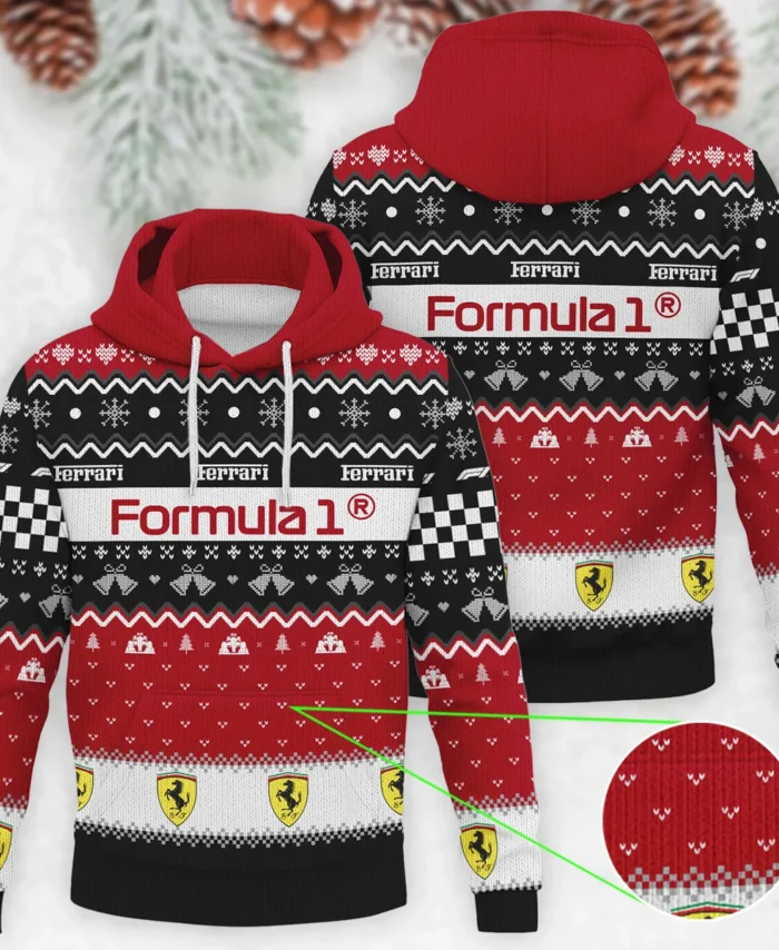 Exclusive Xmas Ferrari Formula 1 - Knitted Hoodie BLVAF12209250A12FRR