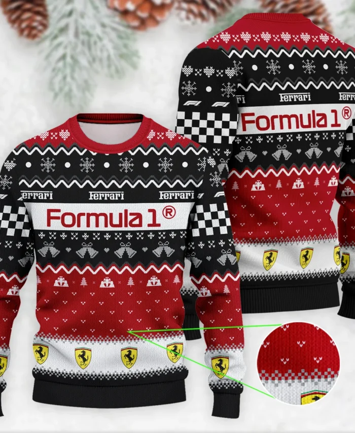 Exclusive Xmas Ferrari Formula 1 - Ugly Sweater BLVAF1220925A12FRR
