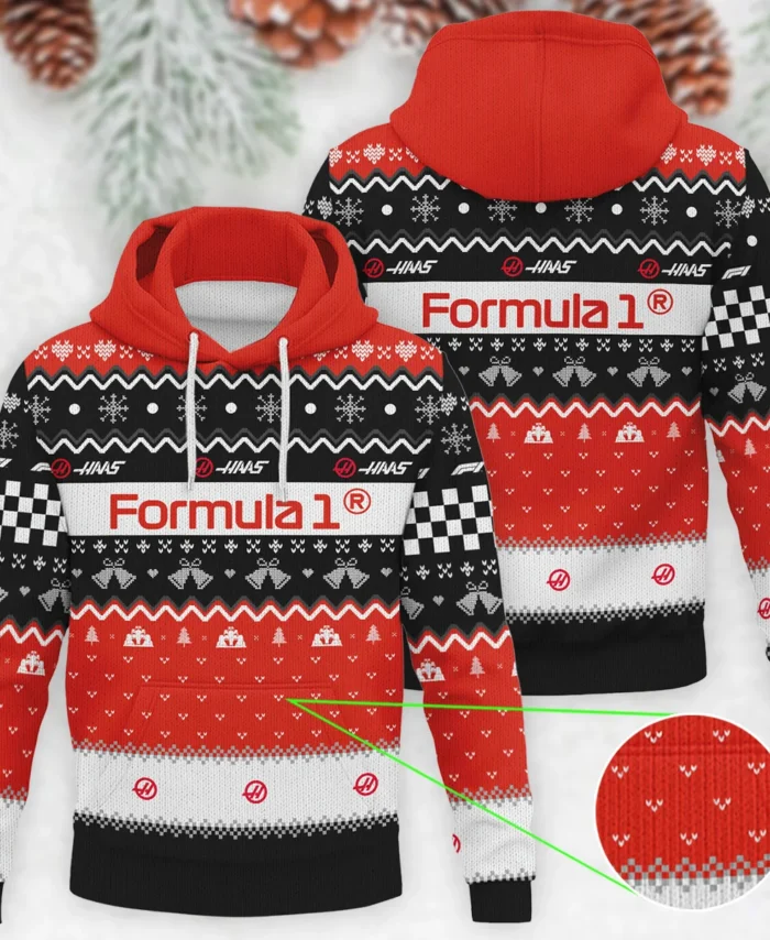 Exclusive Xmas Haas Formula 1 - Knitted Hoodie BLVAF12209250A12HAAS