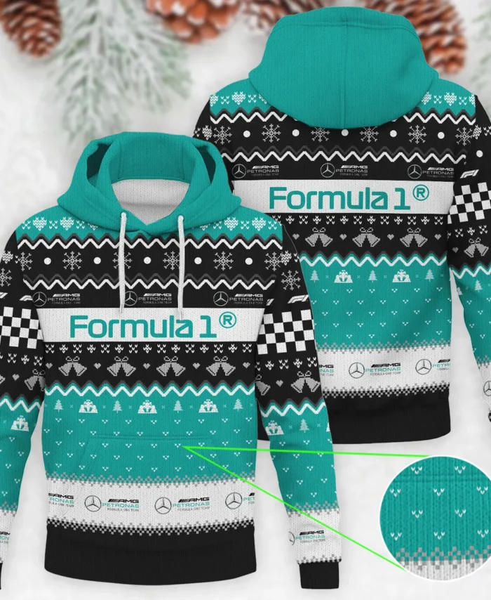 Exclusive Xmas Mercedes Formula 1 - Knitted Hoodie BLVAF12209250A12MER