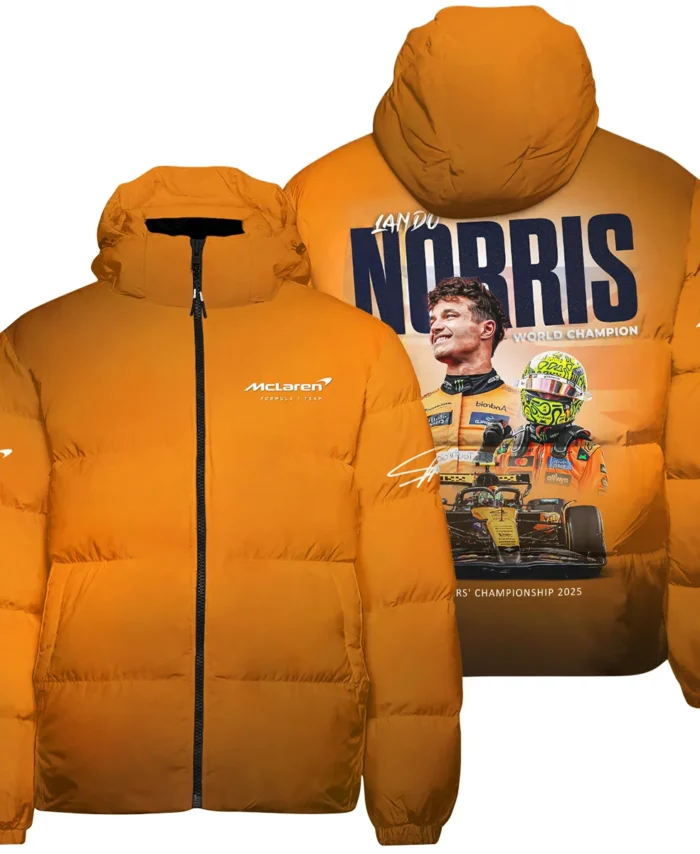 F1 Drivers' Championship 2025 Lando Norris McLaren F1 Team Down & Puffer Jackets BLNRWDCA10HCJ