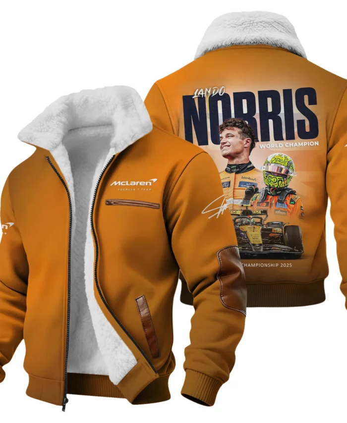 F1 Drivers' Championship 2025 Lando Norris McLaren F1 Team Fleece Jacket BLNRWDCA10FJ