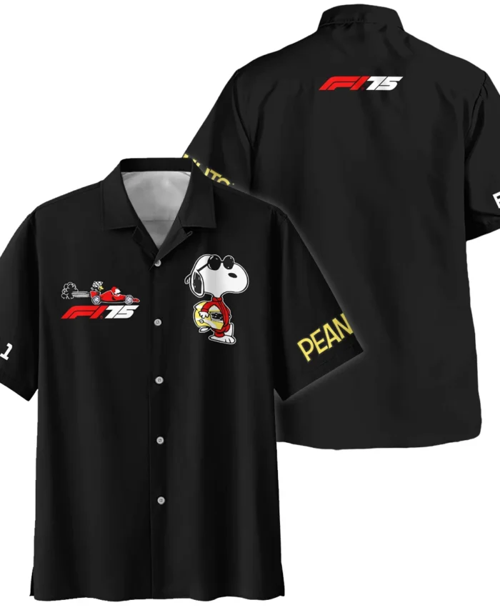 F1 x Snoopy Peanuts Pit Crew Joe Cool Hawaiian Shirt BLF112925A1HW