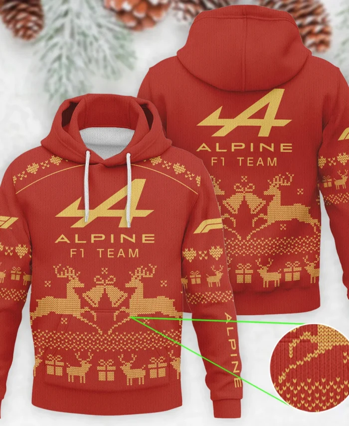 Festive Christmas Alpine Formula 1 - Knitted Hoodie BLVAF12209250A6ALP