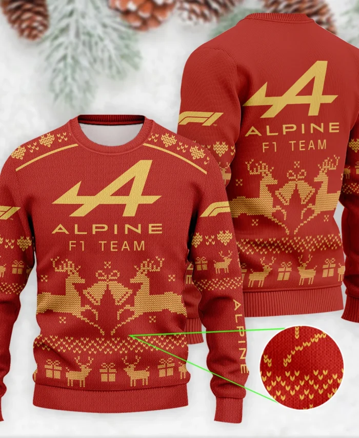 Festive Christmas Alpine Formula 1 - Ugly Sweater BLVAF1220925A6ALP