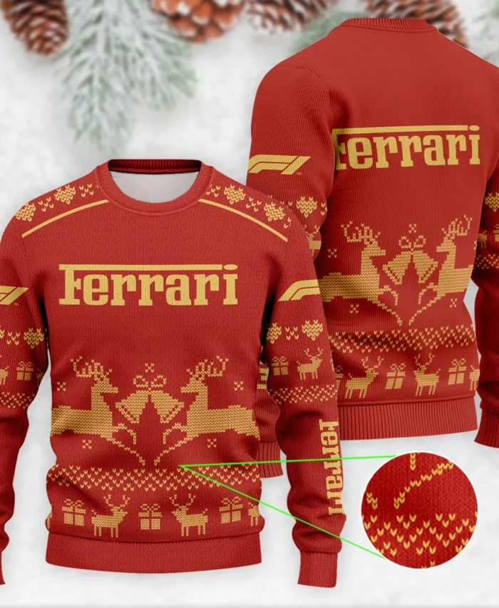 Festive Christmas Ferrari Formula 1 - Ugly Sweater BLVAF1220925A6FRR