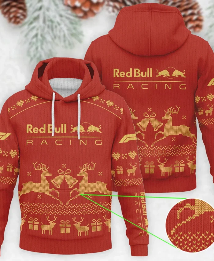 Festive Christmas Red Bull Racing Formula 1 - Knitted Hoodie BLVAF12209250A6RBR