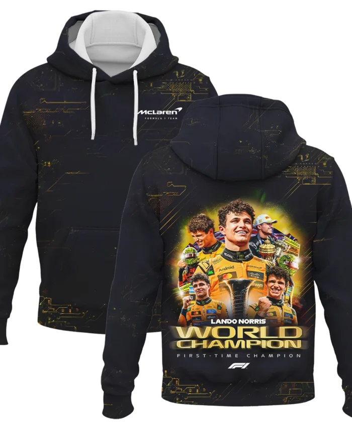 First Time Champion Lando Norris McLaren F1 Team Hoodie BLNRWDCA11HD