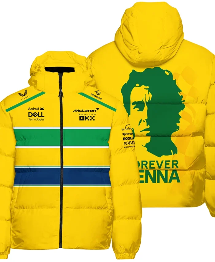 Forever Ayrton Senna McLaren F1 Exclusive Down & Puffer Jackets BLF13625A2HCJ