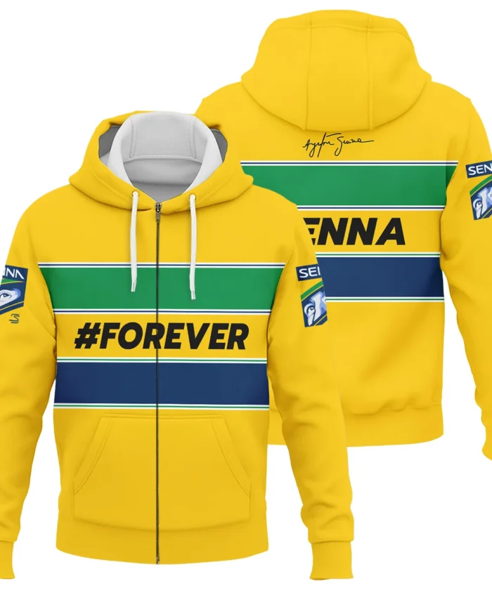 Forever Senna Formula One Exclusive Zipper Hoodie BLF1190525A1ZHD