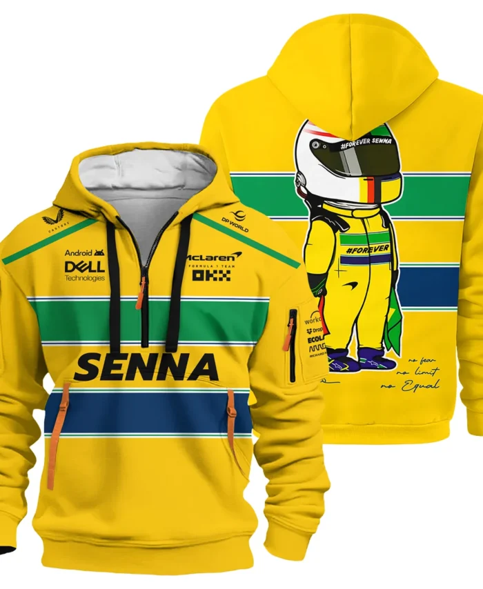 Forever Senna McLaren F1 Exclusive Hoodie Half Zipper BLF13625A3HDF