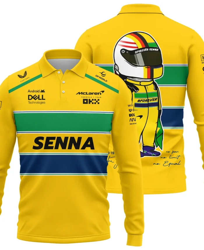 Forever Senna McLaren F1 Exclusive Long Polo Shirt BLF13625A3LPL