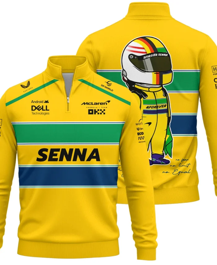 Forever Senna McLaren F1 Exclusive Quarter-Zip Sweatshirt BLF13625A3QZS