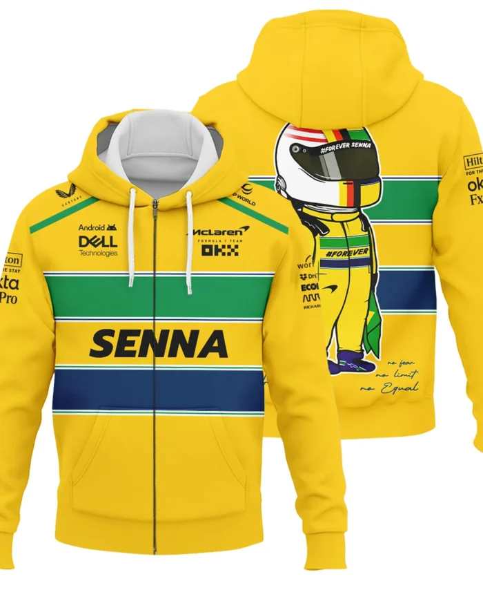 Forever Senna McLaren F1 Exclusive Zipper Hoodie BLF13625A3ZHD