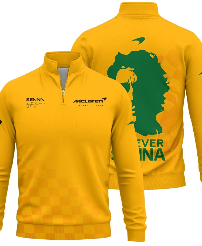 Forever Senna McLaren Formula One Exclusive Quarter-Zip Sweatshirt BLF1190525A3QZS