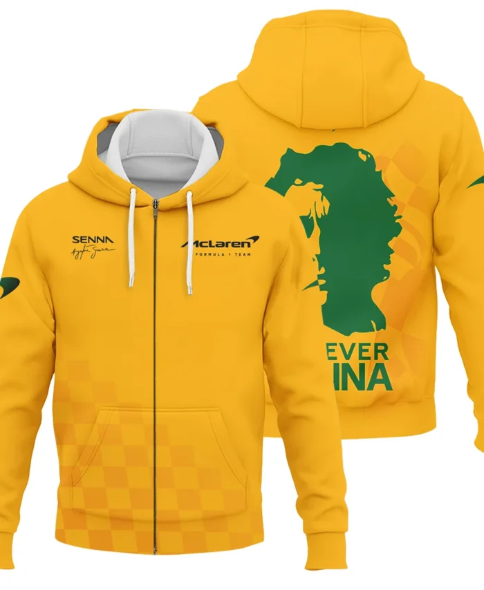 Forever Senna McLaren Formula One Exclusive Zipper Hoodie BLF1190525A3ZHD