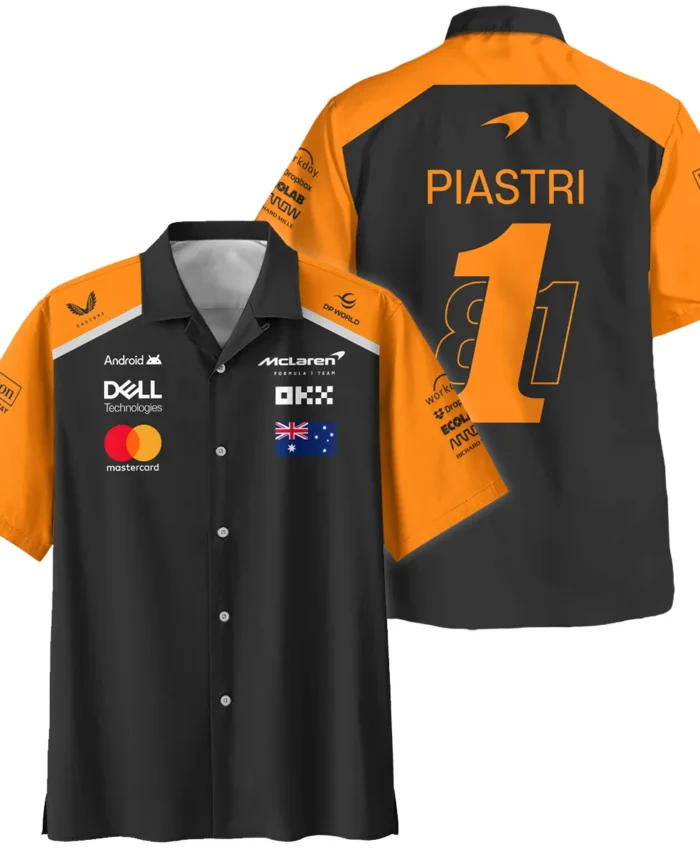 From #81 To #1 Oscar Piastri McLaren F1 Limited Edition Hawaiian Shirt BL4725A1HW