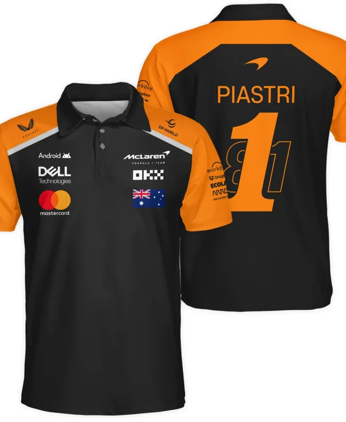 From #81 To #1 Oscar Piastri McLaren F1 Limited Edition Polo Shirt BL4725A1PL