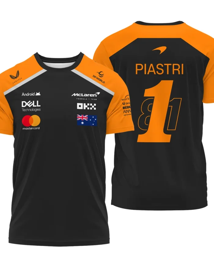 From #81 To #1 Oscar Piastri McLaren F1 Limited Edition T-Shirt BL4725A1TS
