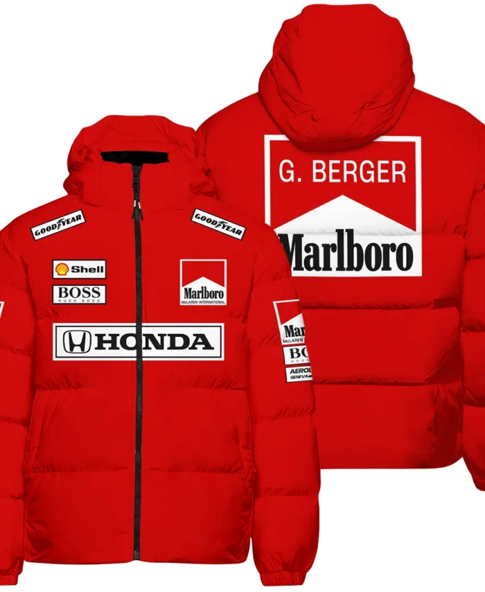 Gerhard Berger McLaren F1 Teamwear Down & Puffer Jackets BLGB261025A2HCJ