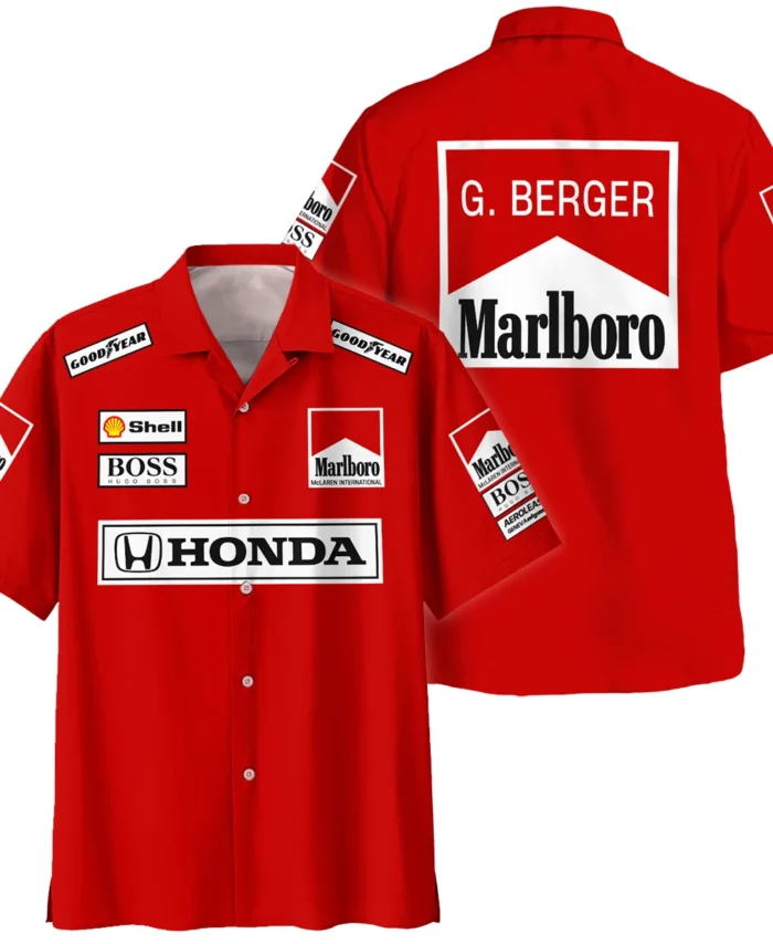 Gerhard Berger McLaren F1 Teamwear Hawaiian Shirt BLGB261025A2HW