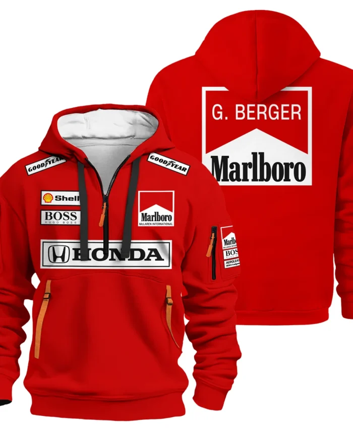 Gerhard Berger McLaren F1 Teamwear Hoodie Half Zip BLGB261025A2HDF