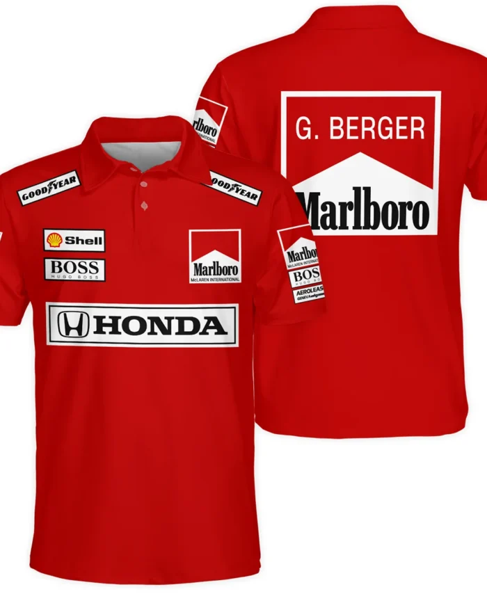 Gerhard Berger McLaren F1 Teamwear Polo Shirt BLGB261025A2PL