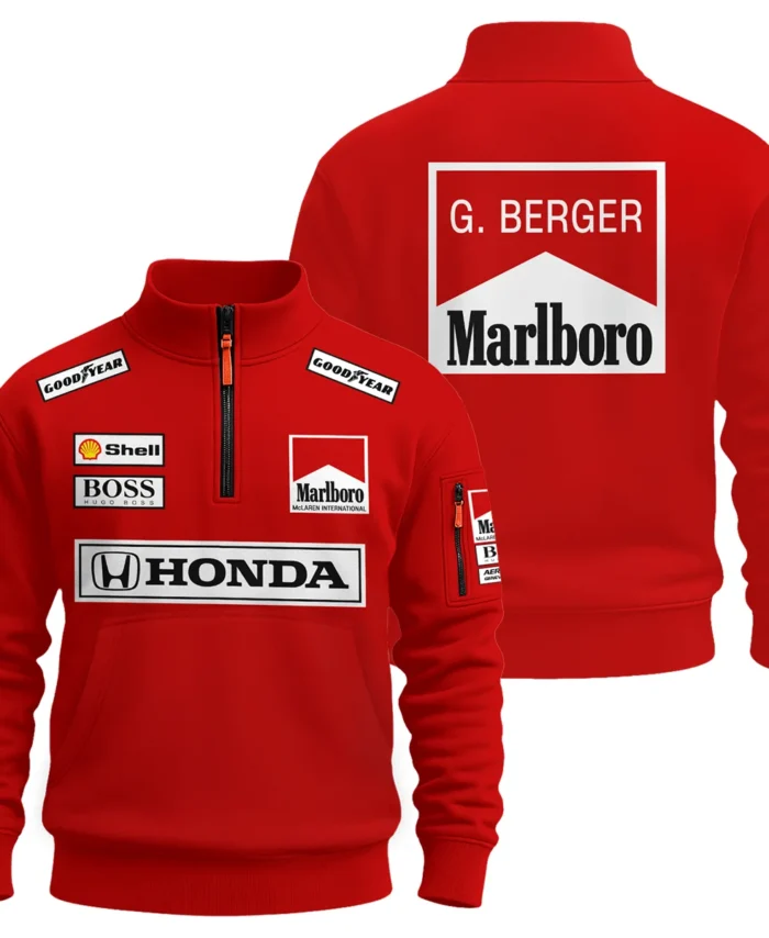 Gerhard Berger McLaren F1 Teamwear Sweatshirt Zipper BLGB261025A2SHZ