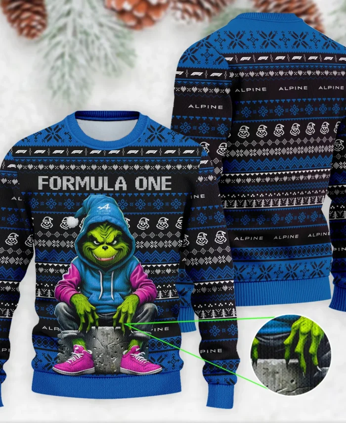 Grinch x Alpine Formula 1 - Ugly Sweater BLVAF1220925A18ALP