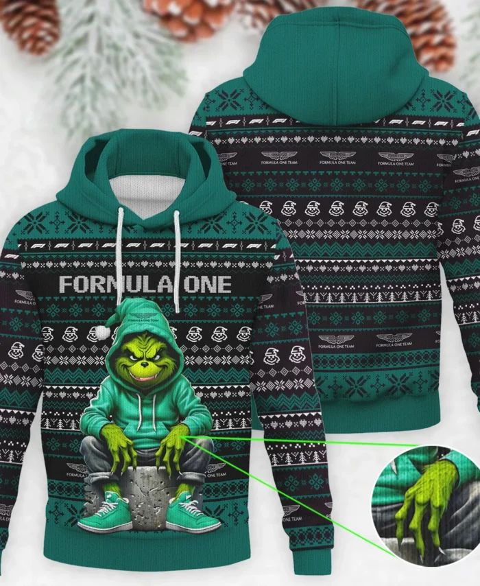 Grinch x Aston Martin Formula 1 - Knitted Hoodie BLVAF12209250A18AM