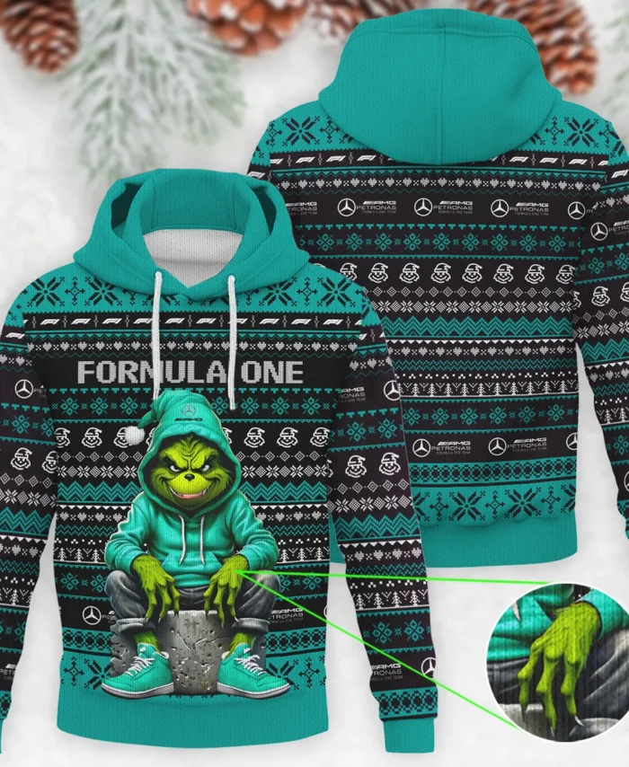 Grinch x Mercedes Formula 1 - Knitted Hoodie BLVAF12209250A18MER
