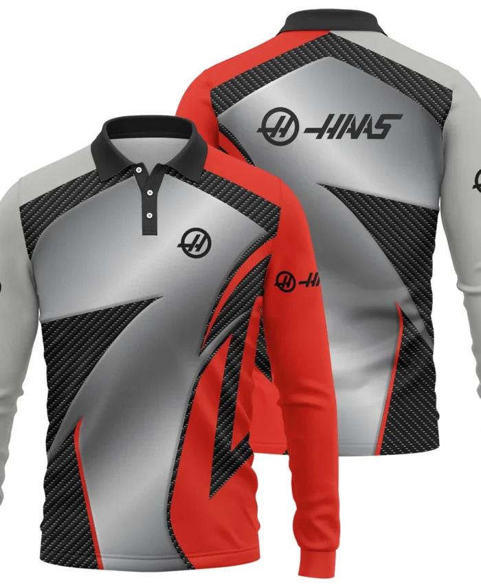 Haas F1 Team For Fans - Long Polo Shirt BLVAF1031225A2HAASLPL
