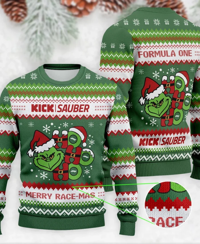 Hohoho The Grinch Kick Sauber Formula 1 - Ugly Sweater BLVAF1220925A15KS