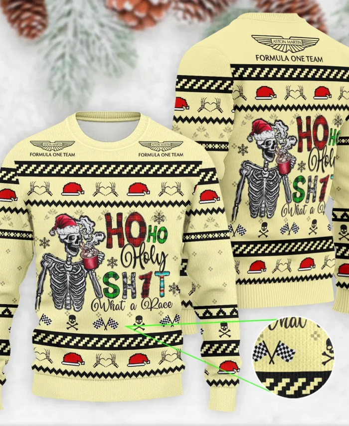 HolySh What A Race Aston Martin Formula 1 - Ugly Sweater BLVAF1220925A21AM