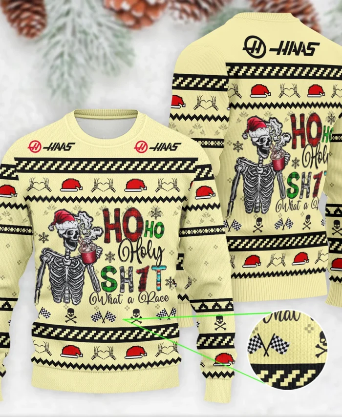 HolySh What A Race Haas Formula 1 - Ugly Sweater BLVAF1220925A21HAAS