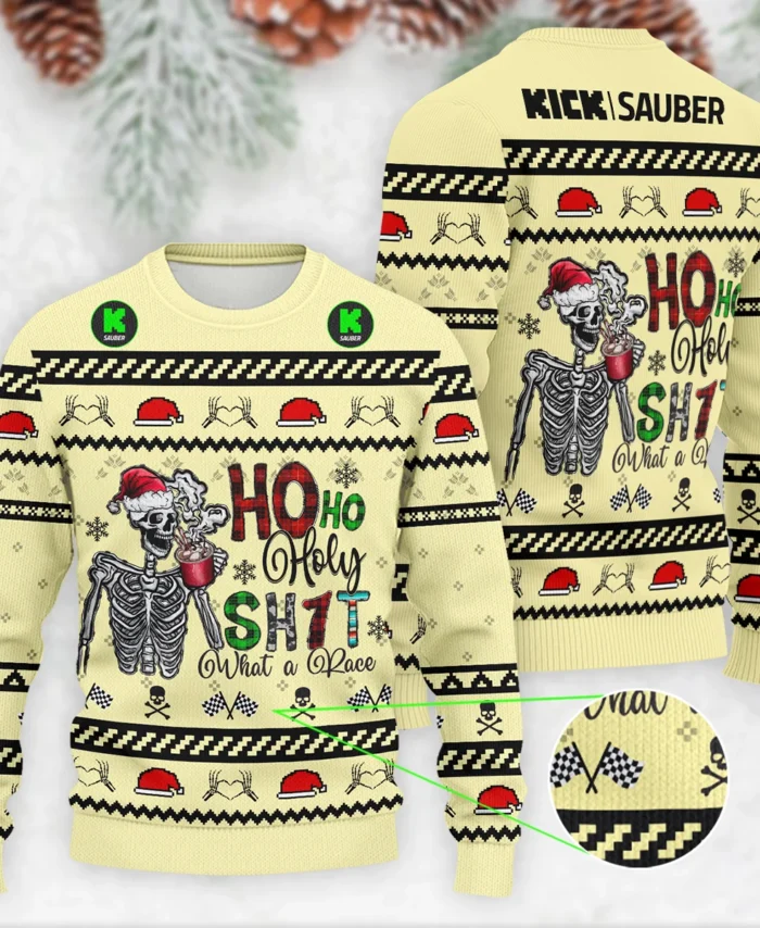 HolySh What A Race Kick Sauber Formula 1 - Ugly Sweater BLVAF1220925A21KS