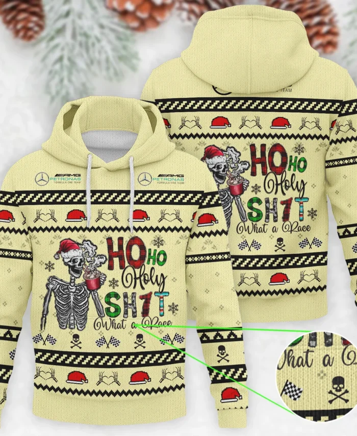 HolySh What A Race Mercedes Formula 1 - Knitted Hoodie BLVAF12209250A21MER