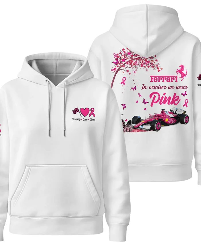 In October We Wear Pink Ferrari Exclusive Women Hoodie BLFRR7925A1HD