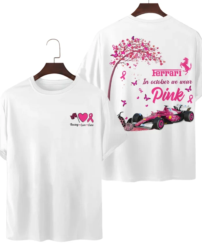 In October We Wear Pink Ferrari Exclusive Women T-Shirt BLFRR7925A1TS