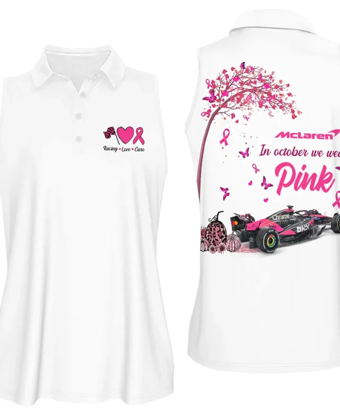 In October We Wear Pink McLaren Exclusive Women Sleeveless Polo BLMCL7925A1VPO