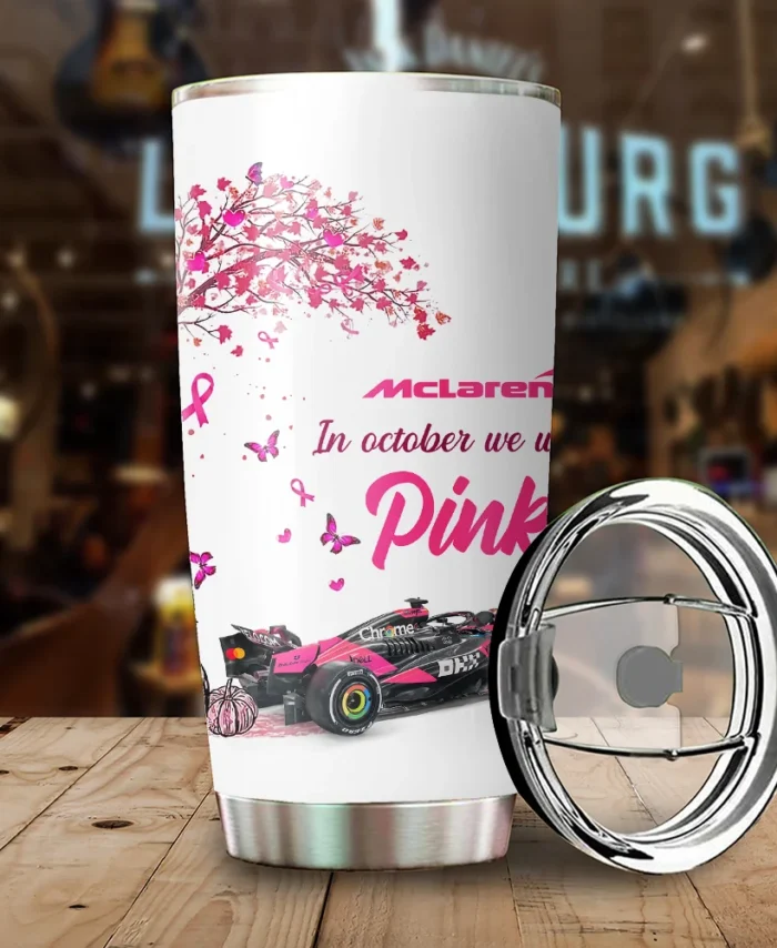 In October We Wear Pink McLaren Stainless Steel Tumbler 20oz 30oz BLMCL7925A1TBL