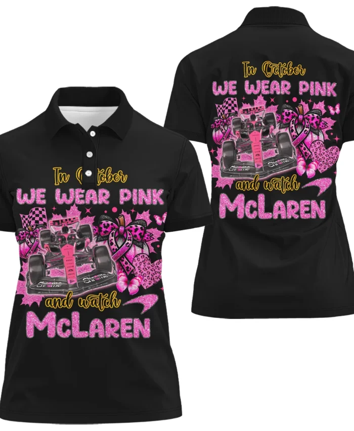 In October We Wear Pink McLaren x Pumpkin Women Polo Shirt BLMCL7925A2PL