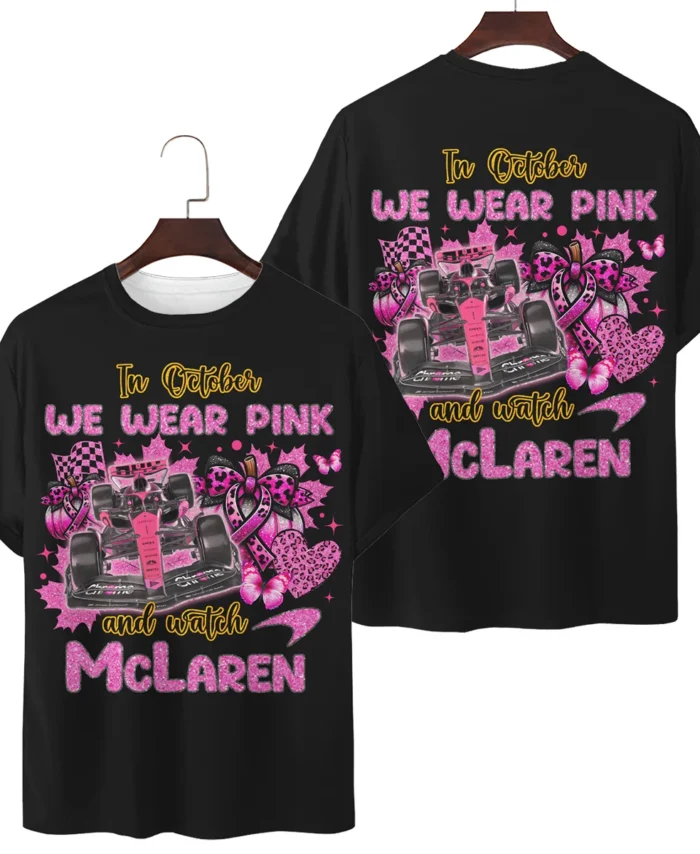 In October We Wear Pink McLaren x Pumpkin Women T-Shirt BLMCL7925A2TS