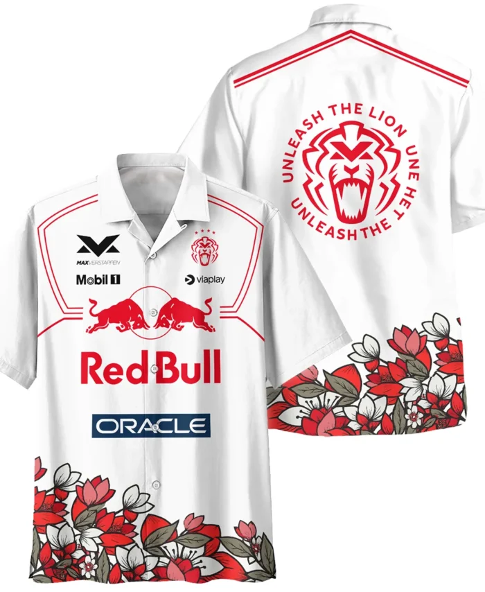 Japanese GP Unleash The Lion Max Verstappen Red Bull Racing F1 Hawaiian Shirt BLVAMV281125A5HW